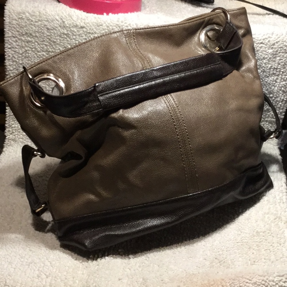 2 Toned Brown Shoulder Bag/Purse with Gold accents